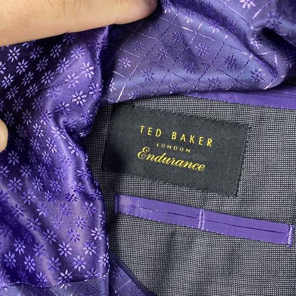 Ted‎ Baker Endurance Suit Jacket 42R Gray 2 Button Wool New with Defects NWD - Picture 15 of 16